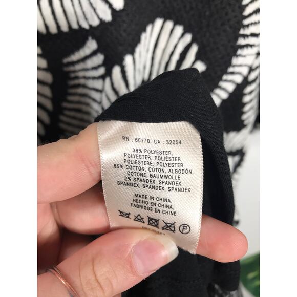 Anthropologie Maeve Windfall Textured White Black Short Mini Dress S Boho Summer - Picture 8 of 11